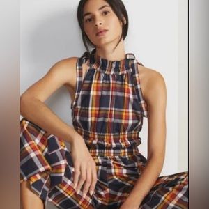 Anthro Kopal plaid jumpsuit, size Medium
